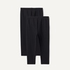 Amazon Essentials Girls’ Cotton Stretch Leggings, Multipacks(Black)