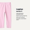 Amazon Essentials Girls’ Cotton Stretch Leggings, Multipacks(Black/ Pink)