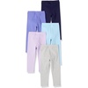 Amazon Essentials Girls’ Cotton Stretch Leggings, Multipacks(Multi  Cool Tones)