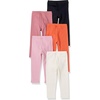 Amazon Essentials Girls’ Cotton Stretch Leggings, Multipacks(Multi  Warm Tones)
