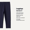Amazon Essentials Girls’ Cotton Stretch Leggings, Multipacks(Navy)