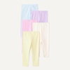 Amazon Essentials Girls’ Cotton Stretch Leggings, Multipacks(Pastels)