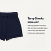 Amazon Essentials Girls’ French Terry Patch Pocket Shorts(Navy)
