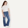 Amazon Essentials Girls’ High Stretch High-Rise Flare Jean(Classic Medium Wash)