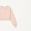 Amazon Essentials Girls’ Lightweight Fleece Cropped Sweatshirt(Light Pink)