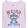 Amazon Essentials Girls Long-Sleeve Thermal T-Shirts(Stitch Pizza)