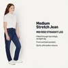 Amazon Essentials Girls’ Medium Stretch Mid-Rise Straight-Fit Jeans(Dark Shadow Wash)