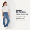 Amazon Essentials Girls’ Medium Stretch Mid-Rise Straight-Fit Jeans(Medium Blue Vintage)