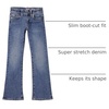 Amazon Essentials Girls’ Slim Boot-Cut Stretch Jeans(Washed Blue)