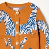 Amazon Essentials Girls and Toddlers’ Cotton Knit Cardigan Jacket(Dark Orange Zebras)