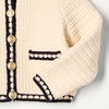Amazon Essentials Girls and Toddlers’ Cotton Knit Cardigan Jacket(Ivory Black Combo)