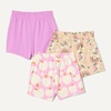 Amazon Essentials Girls and Toddlers’ Cotton Pull-On Shorts, Breathable, Stretchy with Drawstring(Mauve/Apples/Unicorn)
