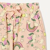 Amazon Essentials Girls and Toddlers’ Cotton Pull-On Shorts, Breathable, Stretchy with Drawstring(Mauve/Apples/Unicorn)