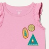 Amazon Essentials Girls and Toddlers’ Cotton Ruffle Tank Tops, Pack of 3(Badges/Unicorn/Wander)