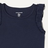 Amazon Essentials Girls and Toddlers’ Cotton Ruffle Tank Tops, Pack of 3(Ivory/Navy/Pastel Yellow)