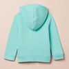 Amazon Essentials Girls and Toddlers’ Fleece Zip-Up Hooded Sweatshirt with Lined Hood and Rib Knit Detail(Aqua Blue)