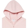 Amazon Essentials Girls and Toddlers’ Fleece Zip-Up Hooded Sweatshirt with Lined Hood and Rib Knit Detail(Light Mauve)