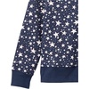 Amazon Essentials Girls and Toddlers’ Fleece Zip-Up Hooded Sweatshirt with Lined Hood and Rib Knit Detail(Navy Stars)