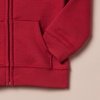 Amazon Essentials Girls and Toddlers’ Fleece Zip-Up Hooded Sweatshirt with Lined Hood and Rib Knit Detail(Red)
