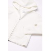 Amazon Essentials Girls and Toddlers’ Fleece Zip-Up Hooded Sweatshirt with Lined Hood and Rib Knit Detail(White)