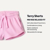 Amazon Essentials Girls and Toddlers’ French Terry Sweatshorts, Pack of 2(Black/Pink)
