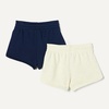 Amazon Essentials Girls and Toddlers’ French Terry Sweatshorts, Pack of 2(Oatmeal Heather/Navy)