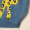 Amazon Essentials Girls and Toddlers’ Knitted Pullover Crewneck Sweater(Blue Cat)