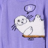 Amazon Essentials Girls and Toddlers’ Knitted Pullover Crewneck Sweater(Purple  Seal)