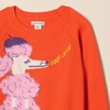 Amazon Essentials Girls and Toddlers’ Knitted Pullover Crewneck Sweater(Tomato Red  Poodle)