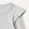 Amazon Essentials Girls and Toddlers’ Long Sleeve Ruffle T-Shirt(Light Heather Grey/ Ditsy Floral)