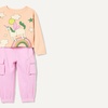 Amazon Essentials Girls and Toddlers’ Long Sleeve T-Shirt and Pull on Pants Set(Pink/Unicorn)