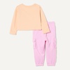 Amazon Essentials Girls and Toddlers’ Long Sleeve T-Shirt and Pull on Pants Set(Pink/Unicorn)
