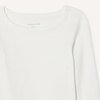 Amazon Essentials Girls and Toddlers’ Long-Sleeve Cropped Rib Top(Ivory)