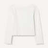 Amazon Essentials Girls and Toddlers’ Long-Sleeve Cropped Rib Top(Ivory)