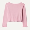 Amazon Essentials Girls and Toddlers’ Long-Sleeve Cropped Rib Top(Mauve)