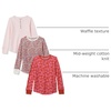 Amazon Essentials Girls and Toddlers’ Long-Sleeve Knit Thermal T-Shirts, Pack of 3(3-pack Pink Floral)