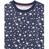 Amazon Essentials Girls and Toddlers’ Relaxed Fit Fleece Crewneck Pullover Sweatshirts, Pack of 2(Navy Stars/Teal Blue)