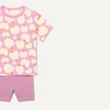 Amazon Essentials Girls and Toddlers’ Short Sleeve T-Shirt and Bike Short Set, Pack of 2(Mauve/Apples)