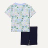 Amazon Essentials Girls and Toddlers’ Short Sleeve T-Shirt and Bike Short Set, Pack of 2(Navy/Fruit)