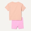 Amazon Essentials Girls and Toddlers’ Short Sleeve T-Shirt and Bike Short Set, Pack of 2(Pink/Unicorn)