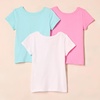 Amazon Essentials Girls and Toddlers’ Short-Sleeve T-Shirts(Aqua Blue/Pink/White)