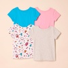 Amazon Essentials Girls and Toddlers’ Short-Sleeve T-Shirts(Blue/Grey/Pink/Candy)