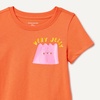 Amazon Essentials Girls and Toddlers’ Short-Sleeve T-Shirts(Bright Orange Jelly)
