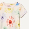 Amazon Essentials Girls and Toddlers’ Short-Sleeve T-Shirts(Ivory Suns)