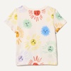 Amazon Essentials Girls and Toddlers’ Short-Sleeve T-Shirts(Ivory Suns)