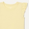 Amazon Essentials Girls and Toddlers’ Sleeveless Ruffle Sleeve T-Shirt, Pack of 3(Beige/Pale Yellow/White)