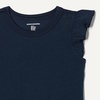 Amazon Essentials Girls and Toddlers’ Sleeveless Ruffle Sleeve T-Shirt, Pack of 3(Ivory/Navy/Pink)