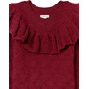 Amazon Essentials Girls and Toddlers’ Soft Touch Ruffle Pullover Sweater(Raspberry Red Shearling)