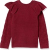 Amazon Essentials Girls and Toddlers’ Soft Touch Ruffle Pullover Sweater(Raspberry Red Shearling)