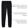 Amazon Essentials Girls and Toddlers’ Sweatpants with Elastic Waist and Drawstring, Multipacks(Black)